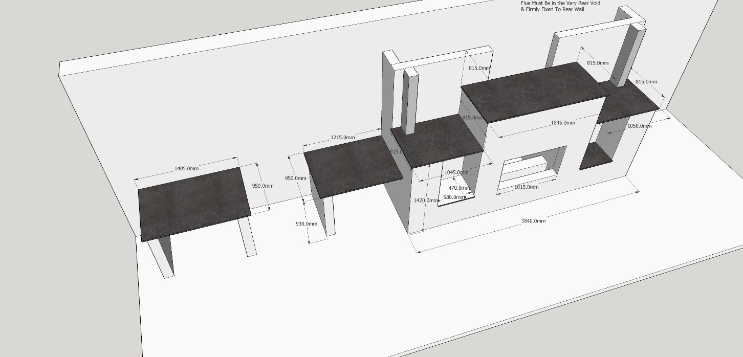 One of the design drawings used when building the feature.