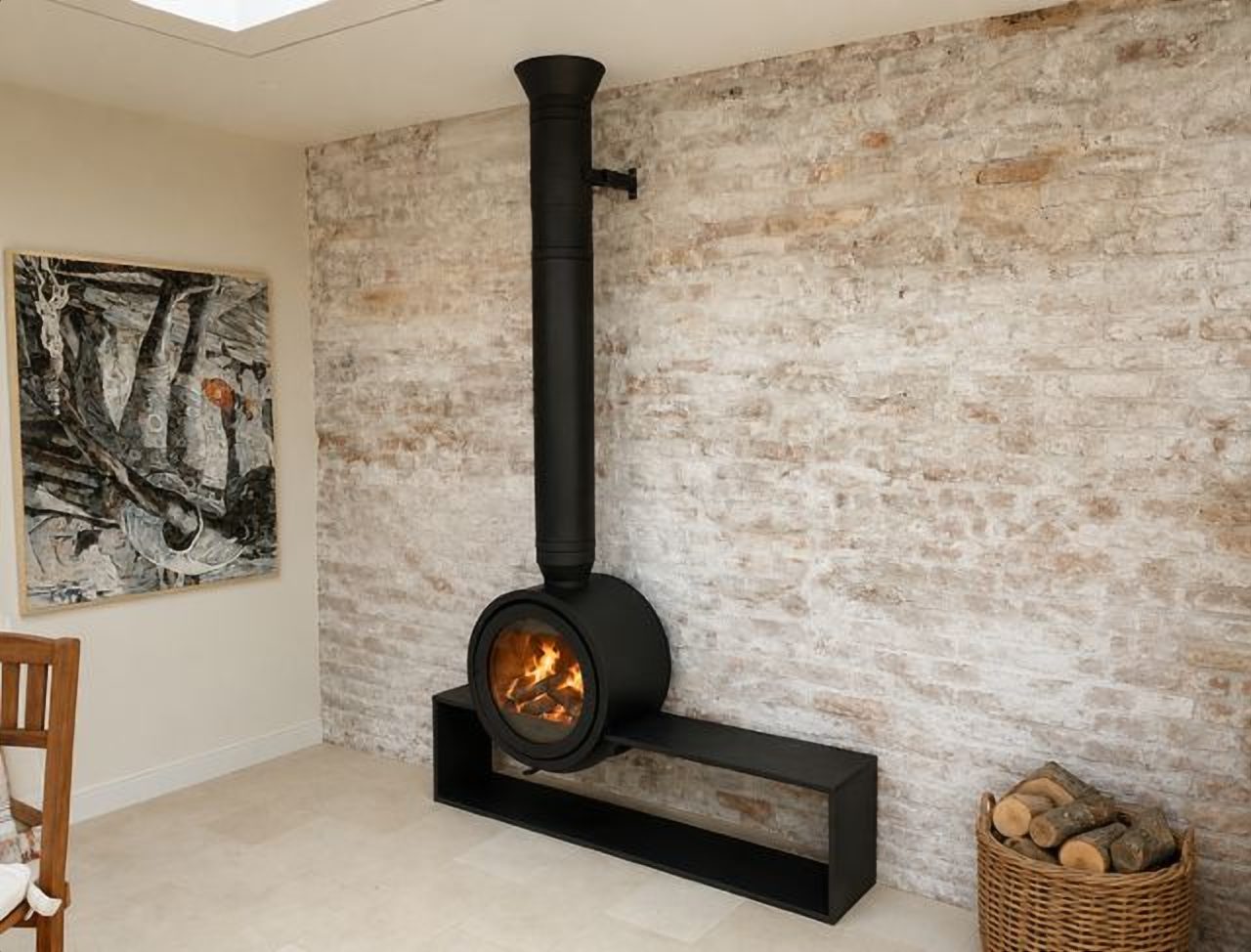 After: the Dik Geurts Odin with its dedicated twin wall flue
