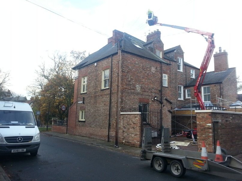 A York home where safe ladder access was not possible, lined using specialist access equipment.