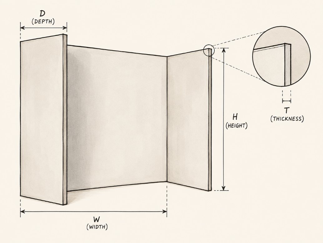 Linear Porcelain Stove Chamber dimensions