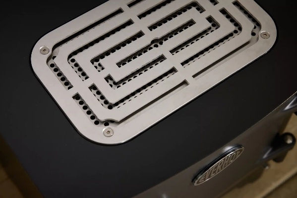 Crafted heat vent on the top of an Everhot