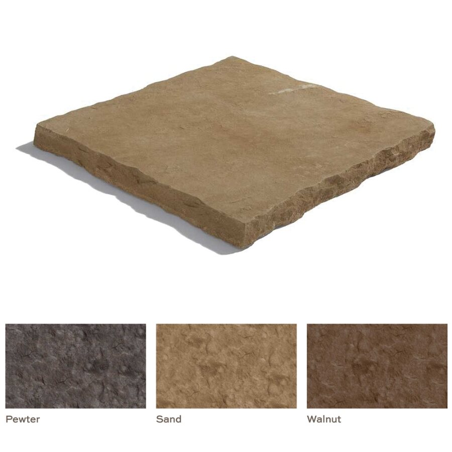 A new sandstone hearth with a chilled edge for an aged appearance