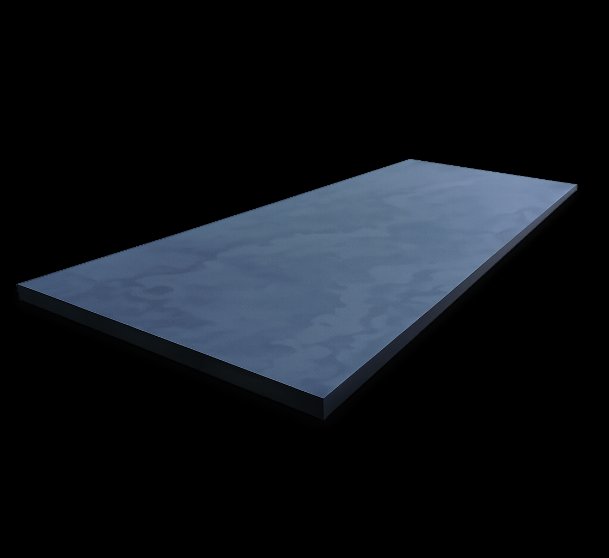 Dark slate hearth with a matt surface