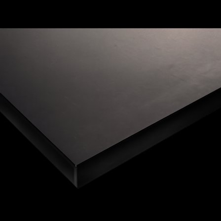 Honed matt black granite hearth with a smooth surface