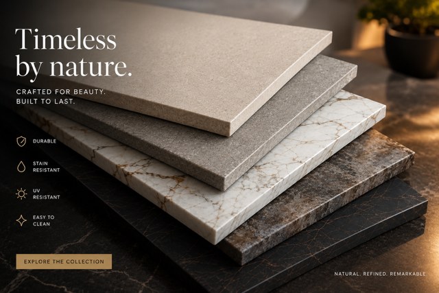 Large-format porcelain hearths