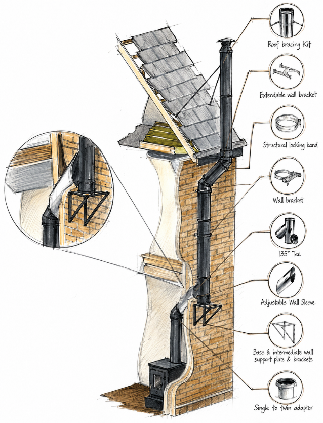 Typical Flue Installation
