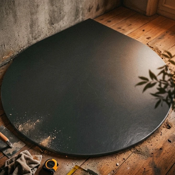 Shaped and curved corner hearth